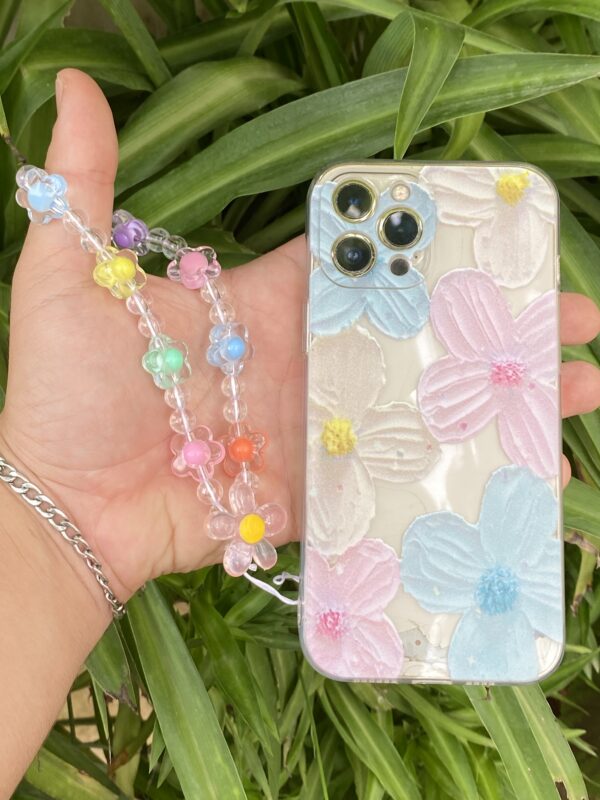 Antichoc transparent avec fleurs